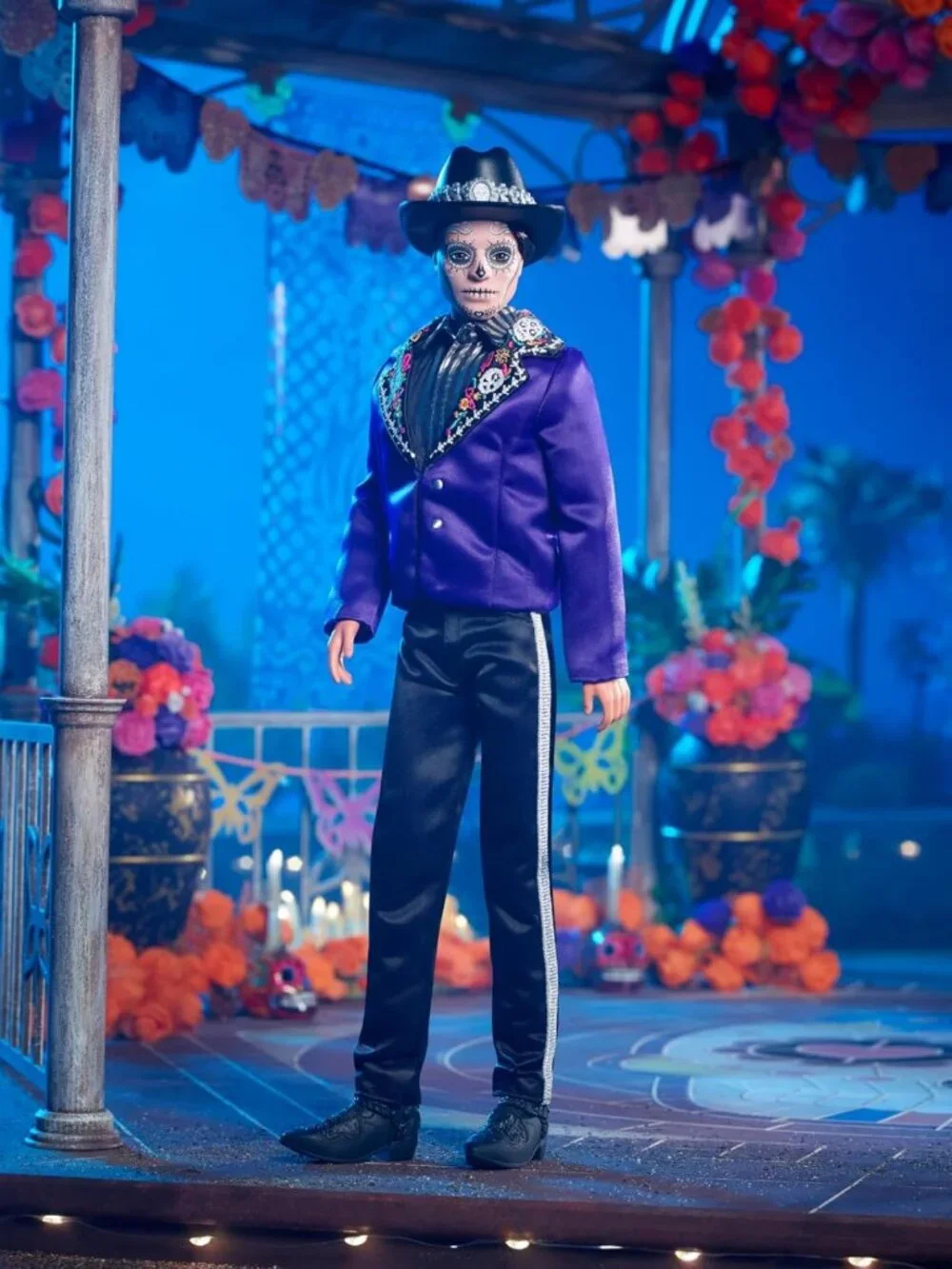 Collectible Ken Fashion Doll 2023 | Dia de Muertos Edition, Blue Jacket & Black